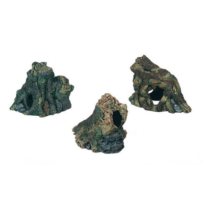 Decorazione tronco large per acquario, 15x10,5x12 cm, elemento ornamentale naturale