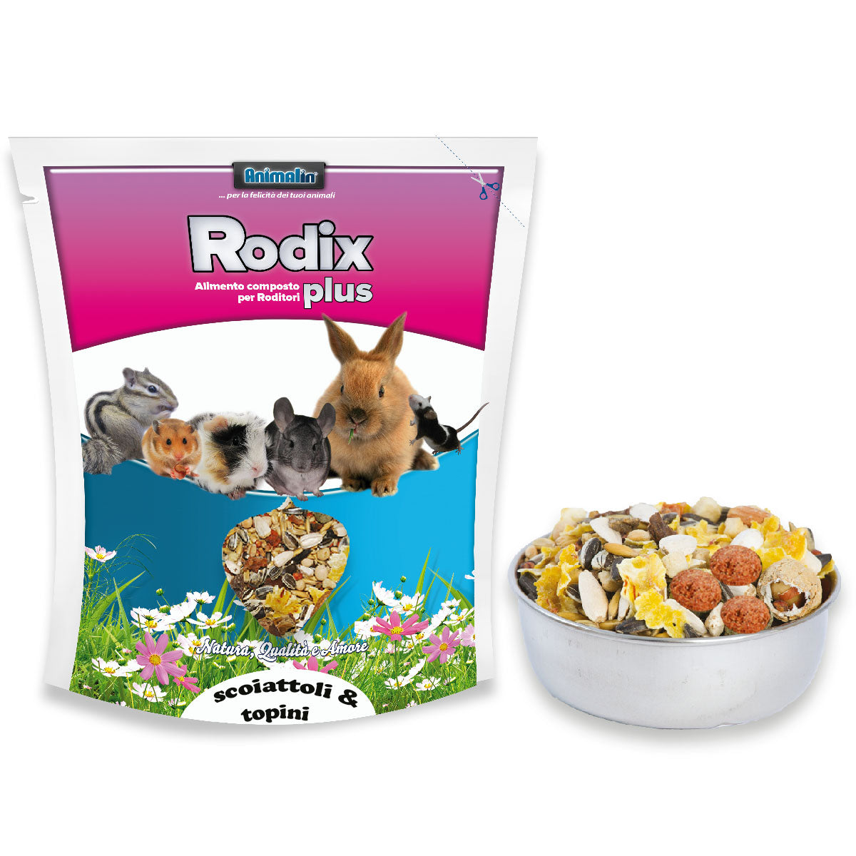 Mix Scoiattoli e Topini Plus alimento completo secco 600 g con semi selezionati