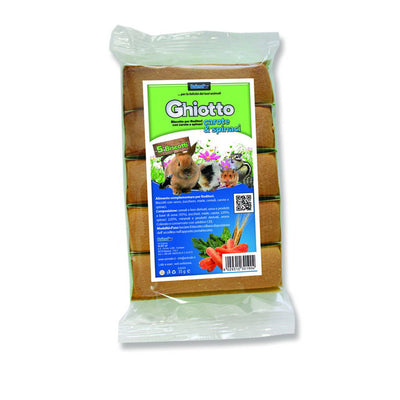 Biscotto Ghiotto per roditori carote e spinaci, confezione 35 g con 5 biscottini