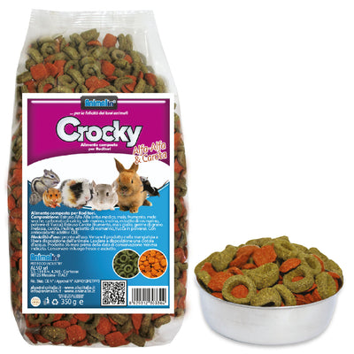 Mangime in estrusi per roditori Mix Crocky Alfa-Alfa e Carota 350 g