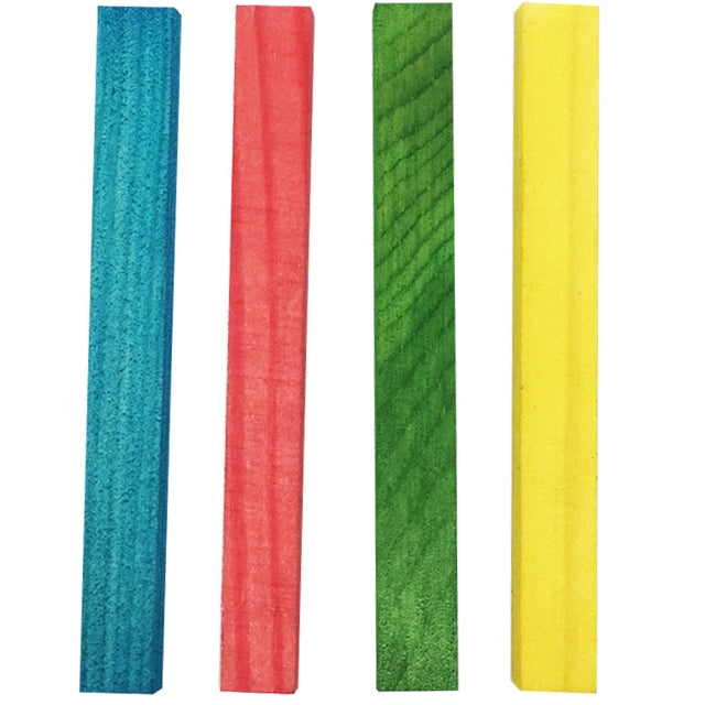 Set di 4 legnetti naturali per roditori, dimensioni 1 × 9 × 0,5 cm, per rosicchiamento e controllo dentale