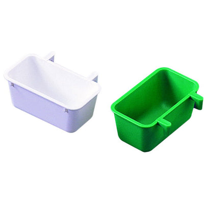 Mangiatoia in plastica per uccelli con colori assortiti, accessorio pratico per gabbie