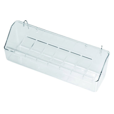 Mangiatoia Venere con ferri metallici per uccelli, plastica trasparente, 20,6 x 5 x 6,5 cm