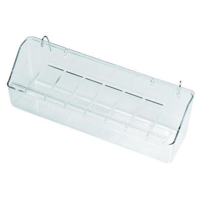 Mangiatoia per uccelli 20 FG con ganci, 21 x 6,5 x 7 cm, materiale resistente