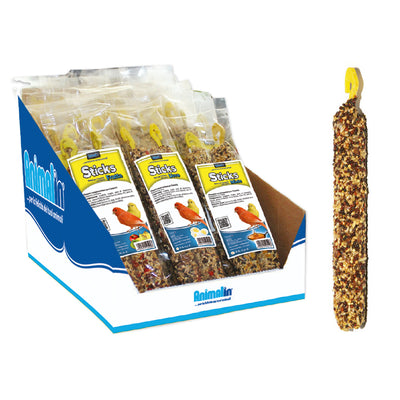 Sticks per canarini con uovo, bastoncini complementari con gancio, confezione 85 g