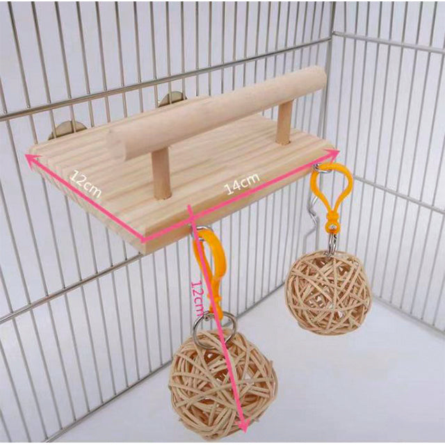 GIOCO BIRD PALESTRINA CON PALLINE IN RATTAN CM 13X14