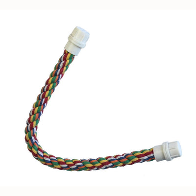 Posatoio in corda di cotone flessibile per uccelli, 1,5 × 46,5 cm, con fissaggio a vite