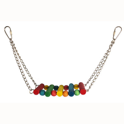 Gioco passerella colorata per uccelli, 8 x 50 cm, con materiali resistenti e sicuri