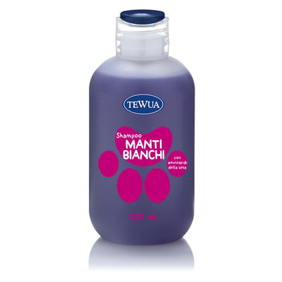 Shampoo per manti bianchi cani e gatti, bottiglia da 500 ml formula igienizzante