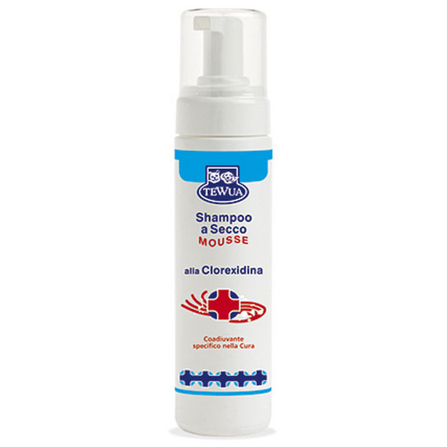 Shampoo mousse clorexidina 200 ml per trattamenti igienizzanti delicati cani gatti