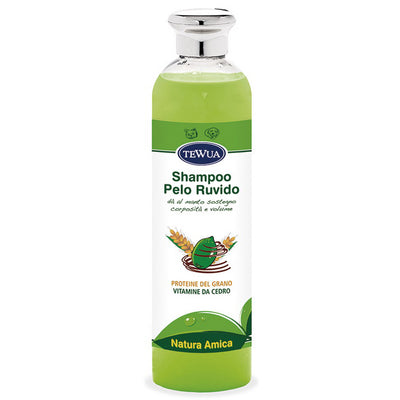 Shampoo Pelo Ruvido al Cedro per Cani e Gatti, flacone da 250 ml con formula sgrassante