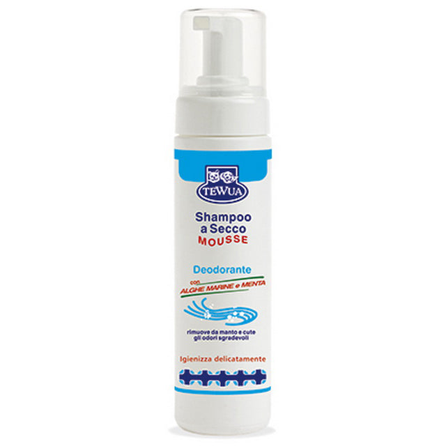 Shampoo secco mousse deodorante per cani e gatti in flacone da 200 ml
