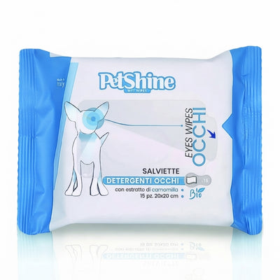 Salviette detergenti occhi Pocket 15 pezzi per cani e gatti