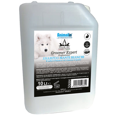 Shampoo Professional Beauty Spa per manti bianchi, tanica da 10 litri per cani e gatti