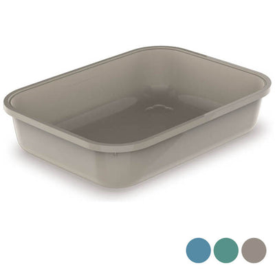 Lettiera cornice junior per gatti piccoli, 37 x 27 x 8,5 cm, con bordo rialzato e superfici lisce