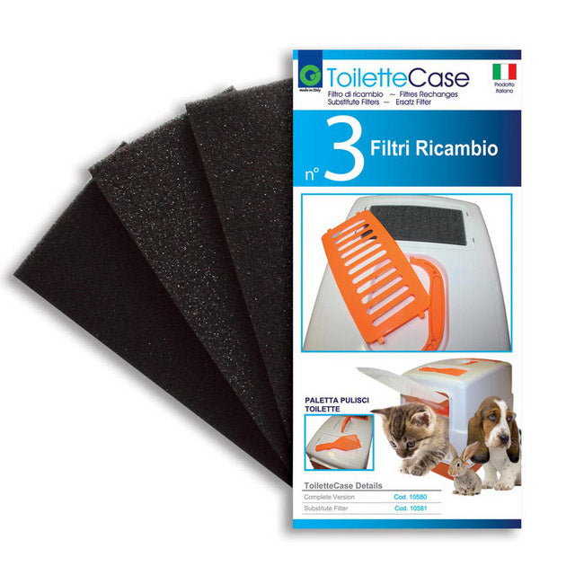 Ricambi per filtro toilette set 3 pezzi per animali domestici, compatibili con toilette standard