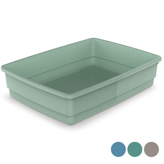 Lettiera jumbo senza cornice per gatti grandi, 53x38x12,5 cm, capacità 22 litri, plastica resistente