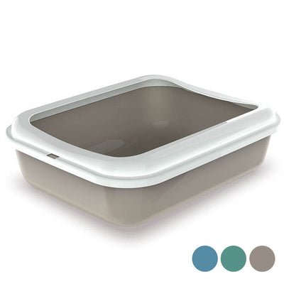 Lettiera con cornice Big per gatti di grande taglia, 50 x 40 x 14,5 cm, con bordi anti-sporco