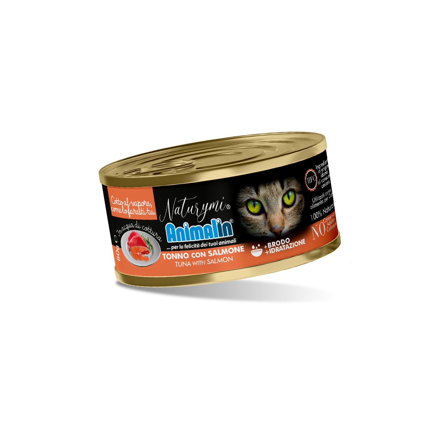 NATURYMI HFC TONNO CON SALMONE IN ACQUA DI COTTURA 80 GR