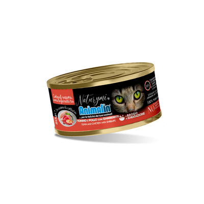 NATURYMI HFC TONNO E POLLO CON GAMBERETTI IN ACQUA DI COTTURA 80 GR