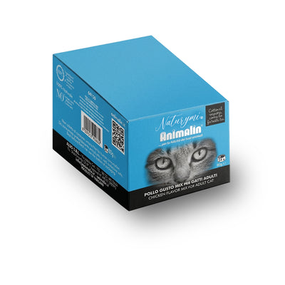 Alimento umido per gatti adulti NATURYMI Pollo Gusto Mix in lattina 80 g, confezione multipack