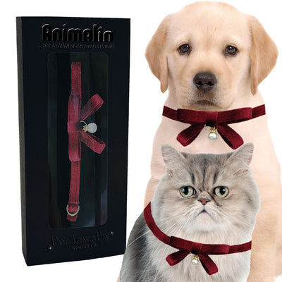 COLLARE GIOIELLO VELLUTO BORDEAUX