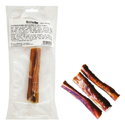 Snack naturale barf lab verga di toro 12 cm per cani adulti, masticativo proteico italiano