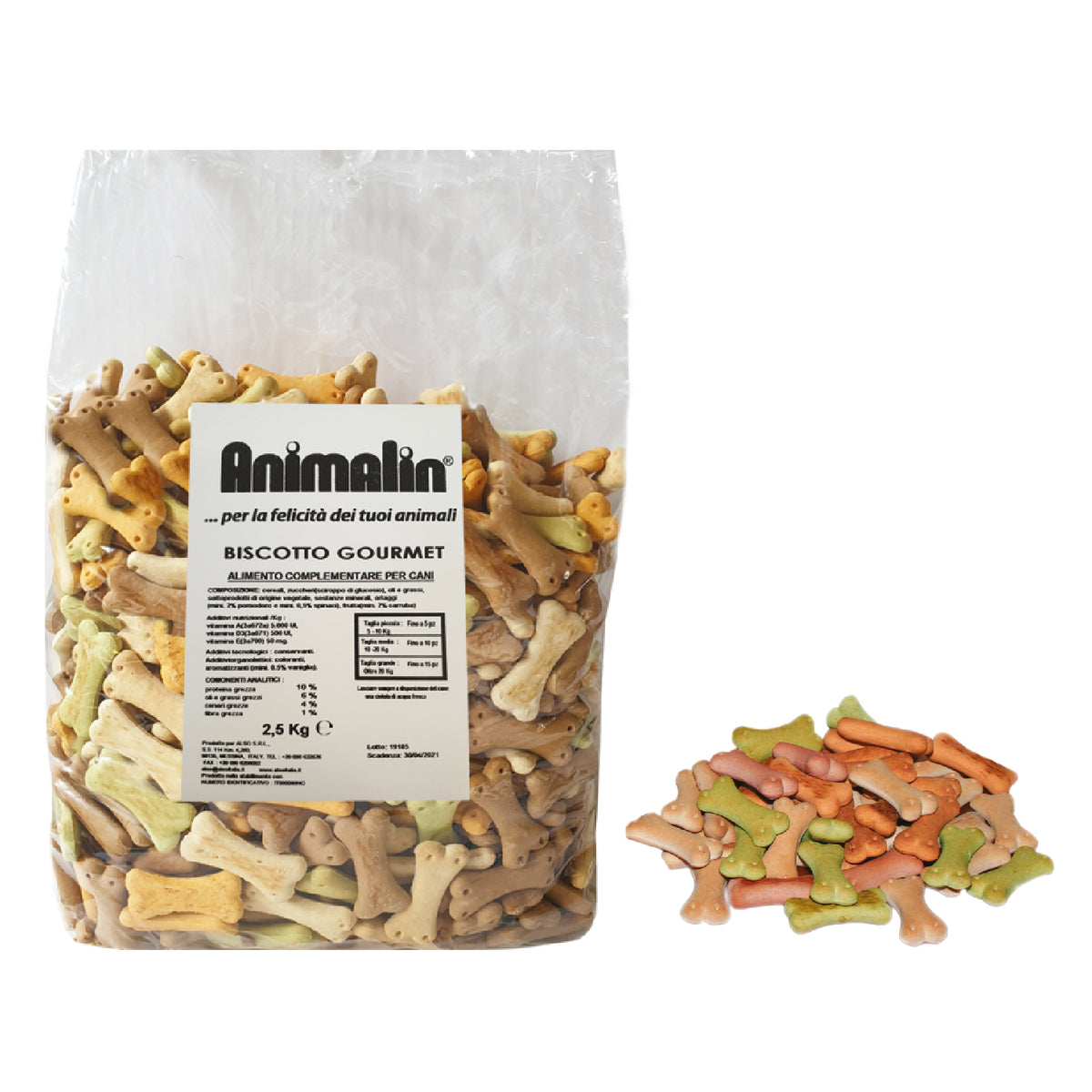 Biscotto Gourmet per Cani Pomodoro Spinaci Carruba