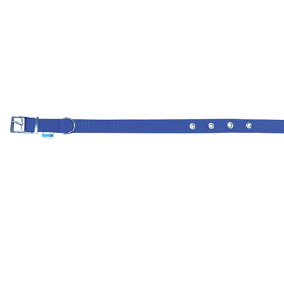Collare in nylon blu per cani Animalin con fibbiette regolabili