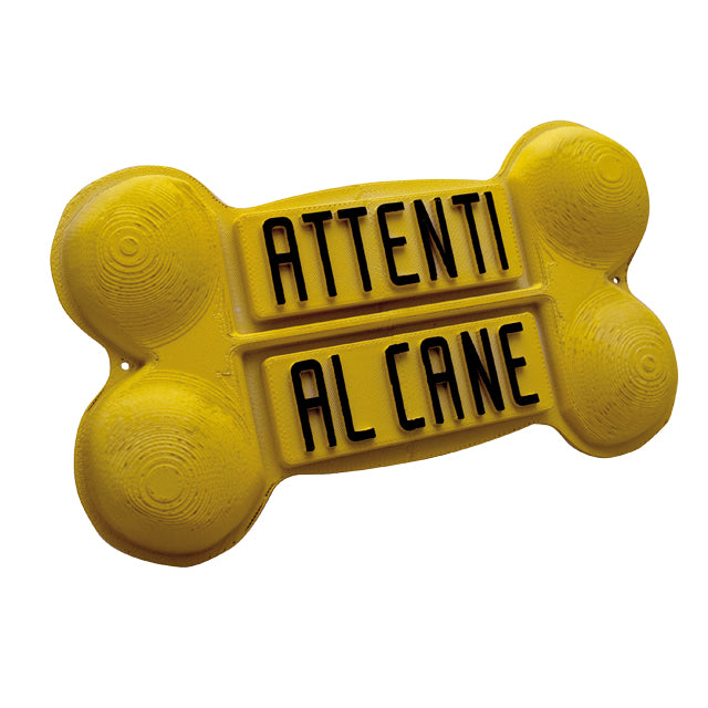 Cartello attenti al cane resistente 13,5 x 23 cm per giardini e ingressi