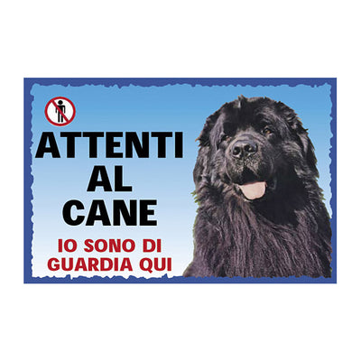 Cartello terranova stampato in plastica per cani, 23,5 x 16 cm, segnaletica per giardino e ingresso