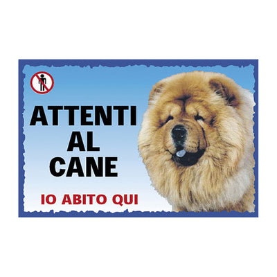 Cartello Attenti al Cane stampato in plastica resistente, 23,5 x 16 cm