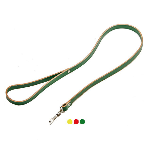 Guinzaglio sfoderato colorato per cani in cuoio con moschettone simplex, 10 mm × 900 mm