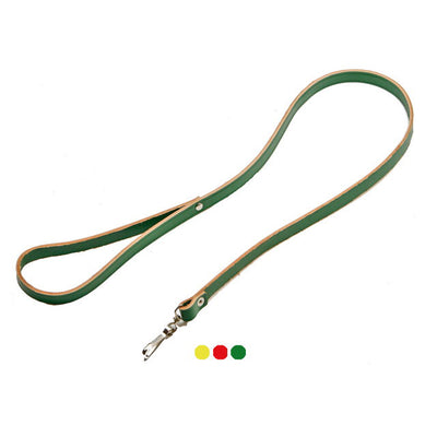 Guinzaglio sfoderato colorato per cani in cuoio con moschettone simplex, 10 mm × 900 mm