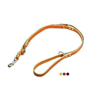 Guinzaglio addestramento in cuoio di bufalo 18 mm x 215 cm per cani