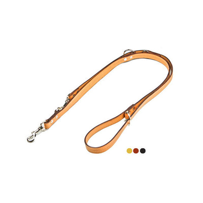Guinzaglio addestramento per cani in cuoio extra spesso, 18 mm × 215 cm, cucito a mano
