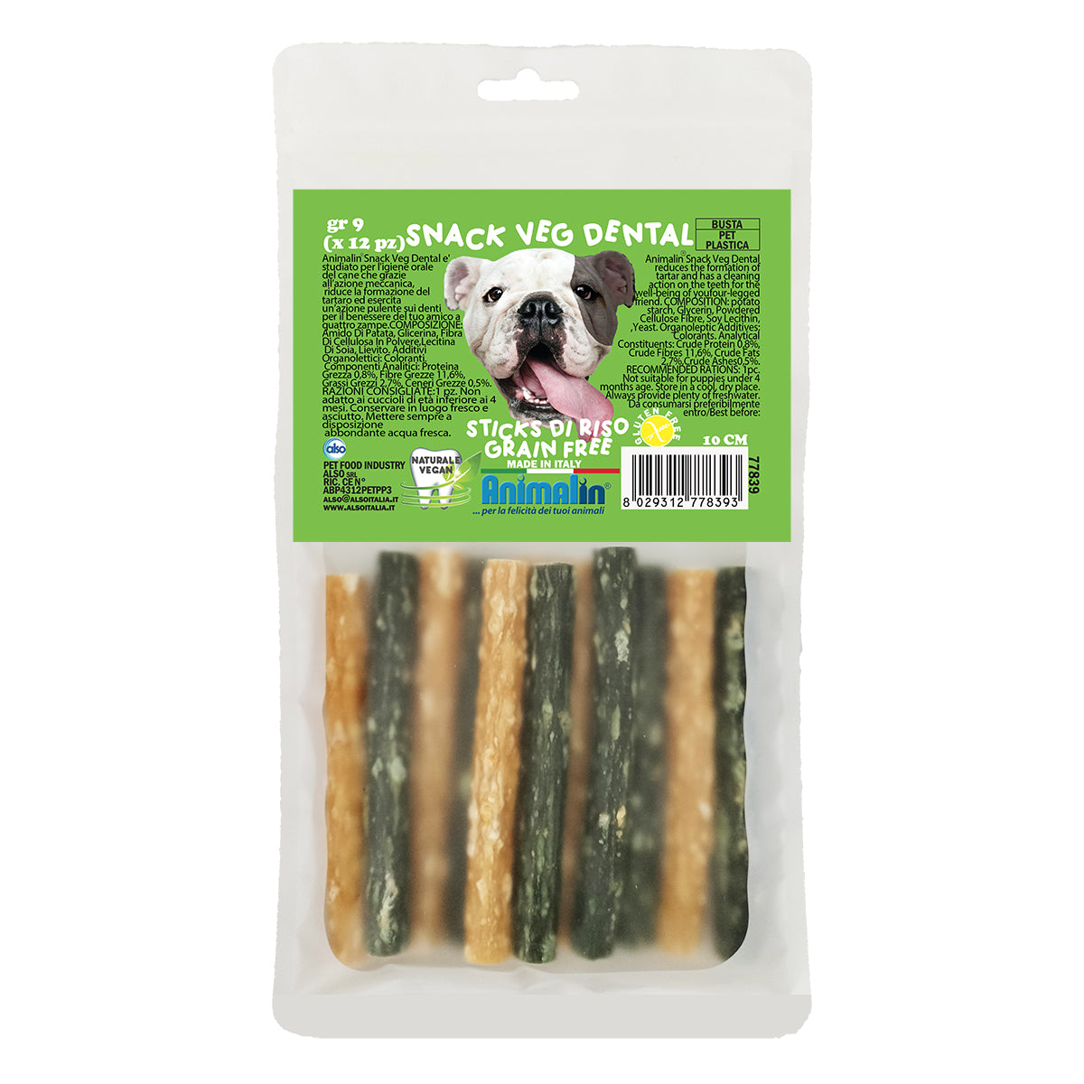 SNACK VEG DENTAL STICKS DI RISO GRAIN FREE S
