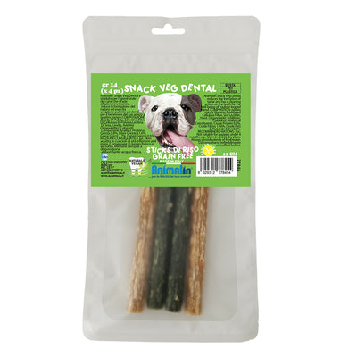 Snack Veg Dental Sticks di Riso per cani taglia media, bastoncini masticabili 12 cm confezione 4 pezzi