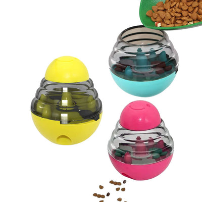 Dispenser interattivo sempre in piedi palla spargi cibo per cani e gatti, 14,5 x 19 cm