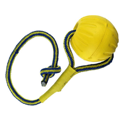 Gioco galleggiante in gomma e corda per cani, 9 x 53 cm, ideale per il riporto in acqua