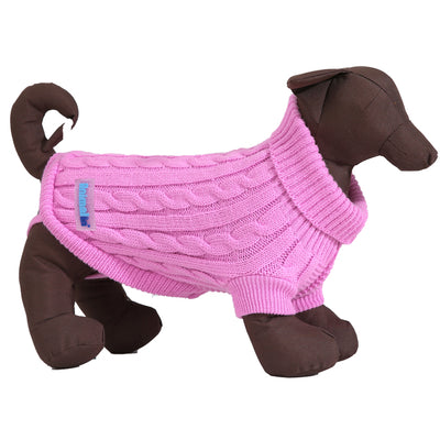 MAGLIONE TRECCIA ROSA