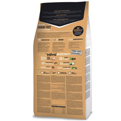 Mangime grain free hypo per cani con agnello fresco, formula ipoallergenica completa