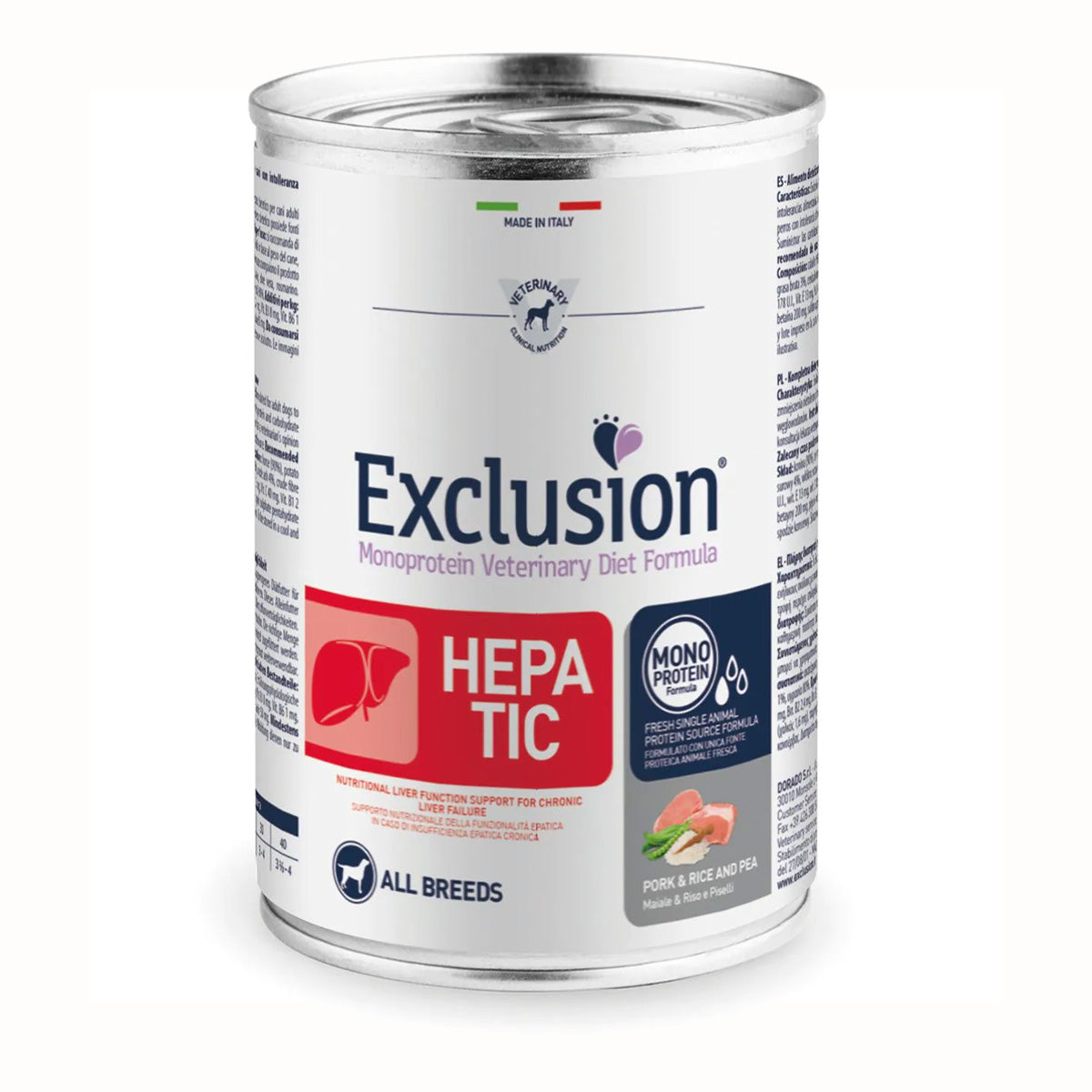 Mangime umido per cani adulti Exclusion Hepatic Monoproteico 400 g