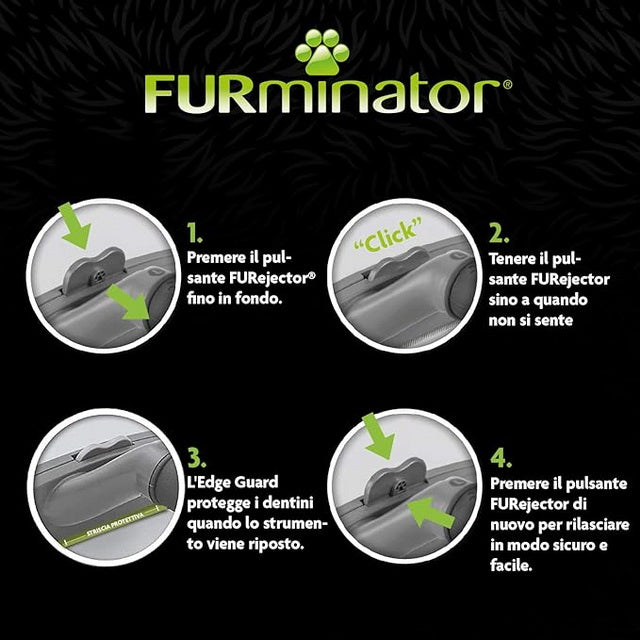 SPAZZOLA FURMINATOR PER CANI PELO LUNGO XL