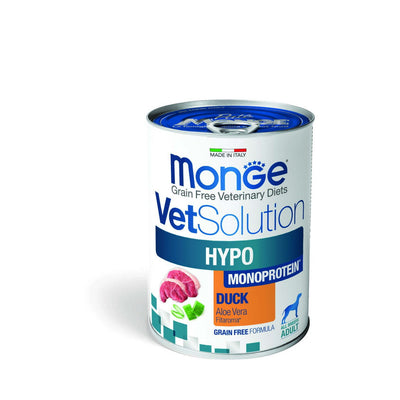 Mangime umido veterinario Monge per cane hypo monoprotein anatra, confezione 400 g