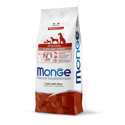 MONGE DRY DOG All breeds Puppy e Junior Agnello & riso