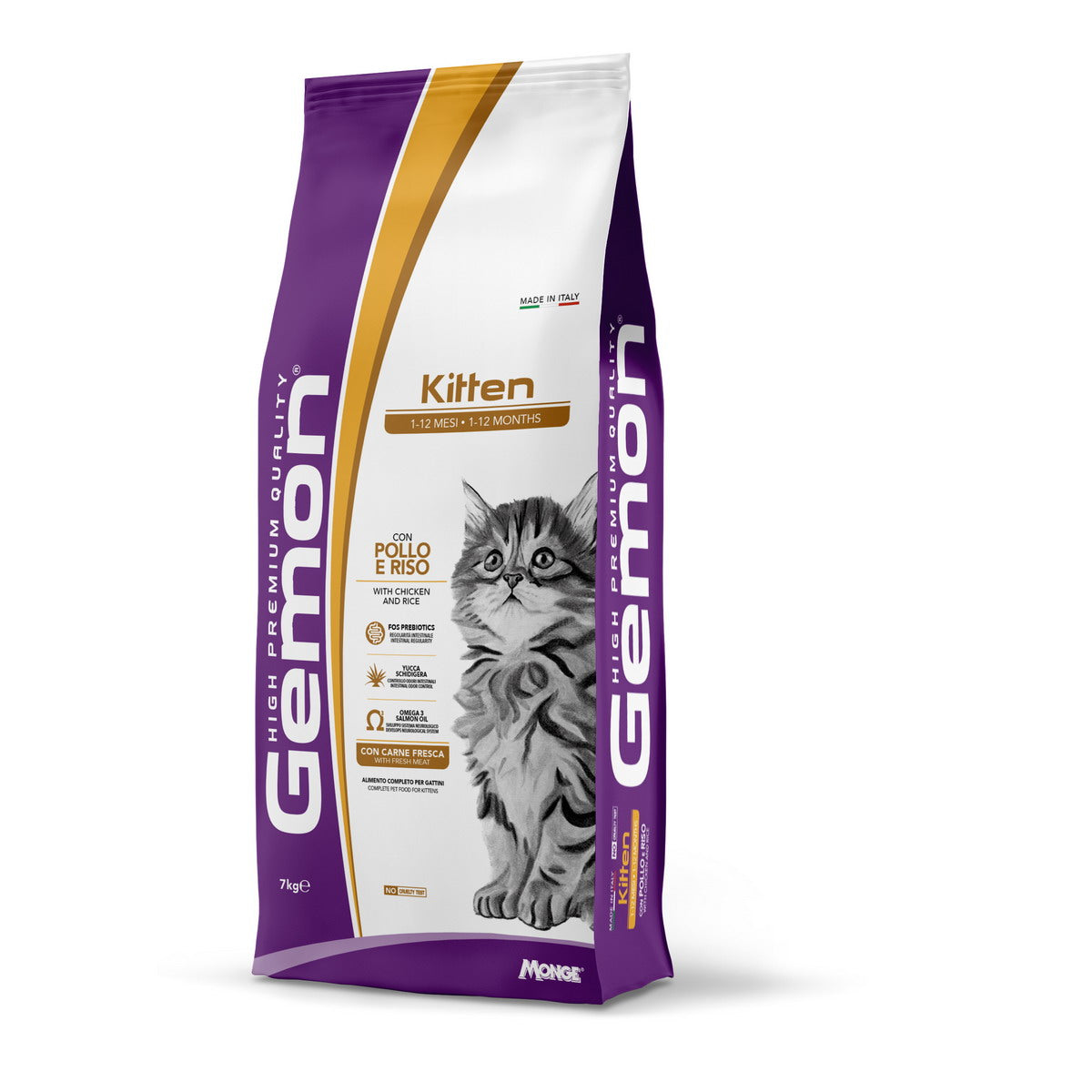GEMON DRY CAT KITTEN con pollo e riso