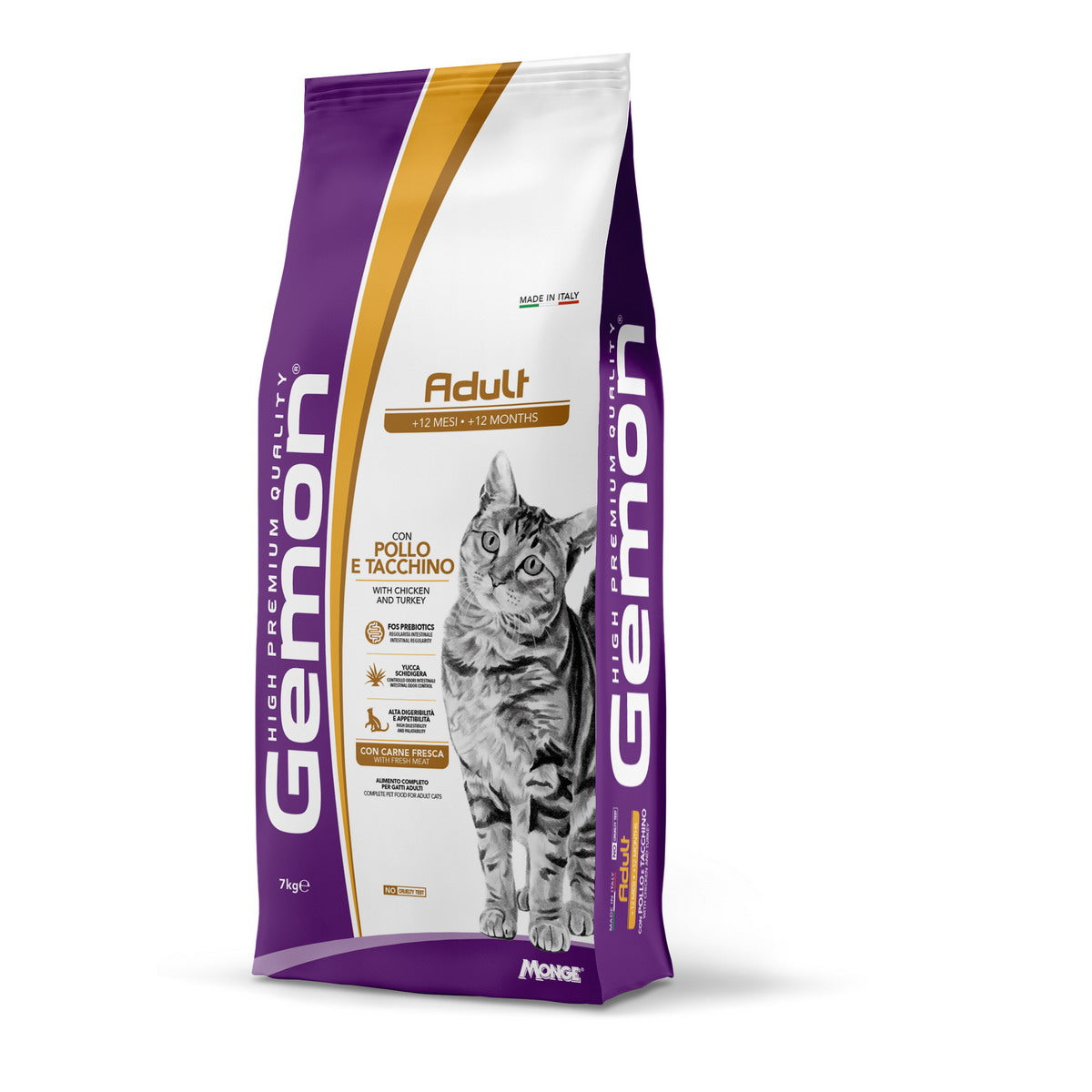 GEMON DRY CAT ADULT complete con pollo e tacchino