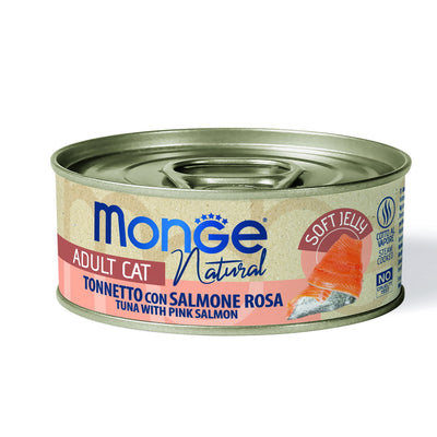 Lattina Monge Natural Tonnetto Salmone Jelly per gatto adulto 80 g