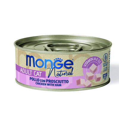 Lattina 80g Monge Natural gatto adulto pollo con prosciutto umido